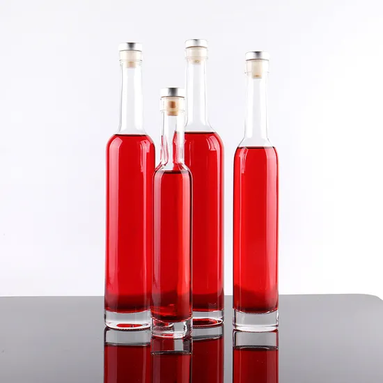 Clear 200ml 375ml 500ml Ice Wine Glass Bottle with Rubber Cork Stopper