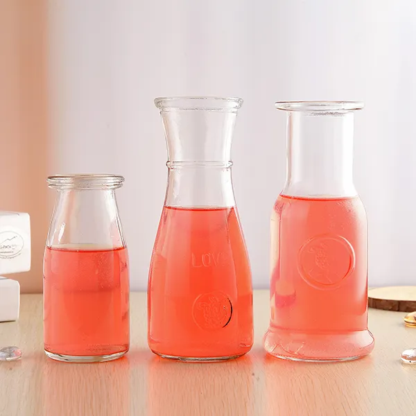 200ml 물 저장 오렌지 주스 유리병, 냉간 압착 주스 병: 주방 및 가정