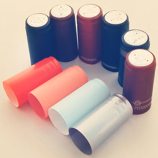 올리브 오일 병 마개용 녹색 무광 PVC 수축 캡슐, 32.4 x 50 mm